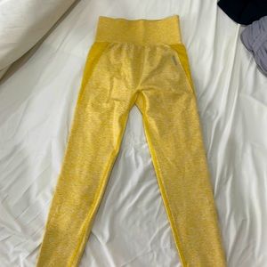 Gymshark yellow size Womens small leggings.